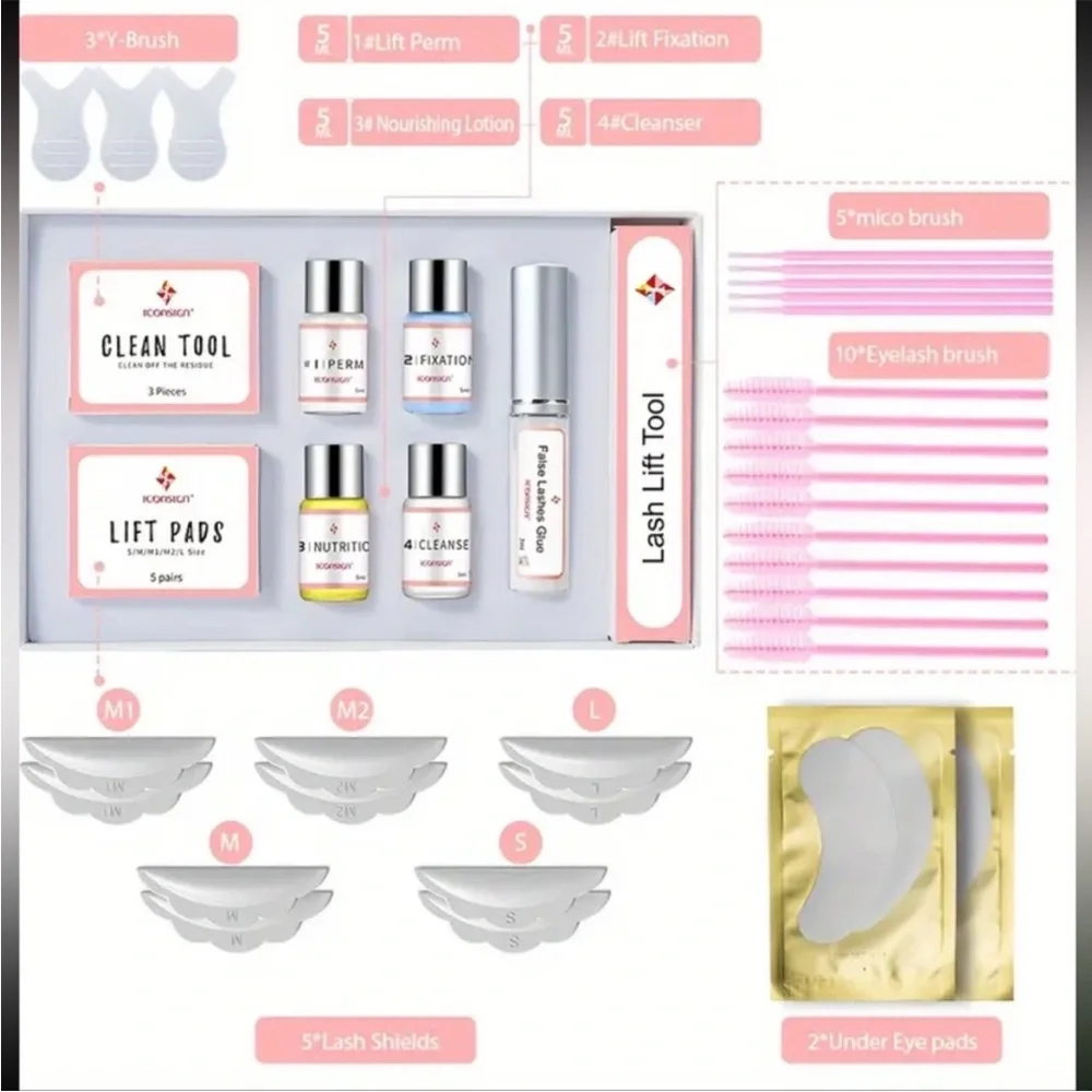 Lash Lift Eyelash Perming Kit - Pink